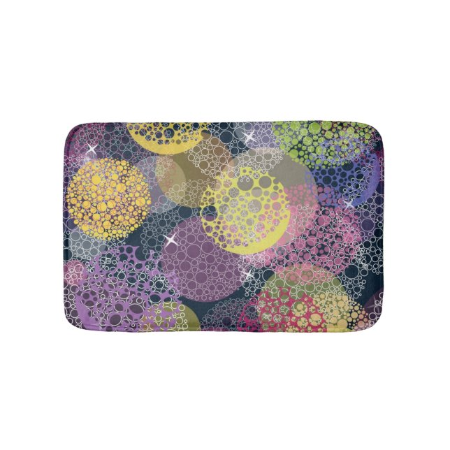 Abstract Cute Polka Dot Circle Bathroom Mat (Front)