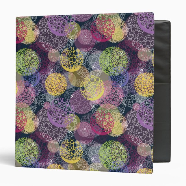 Abstract Cute Polka Dot Circle Binder (Front/Inside)