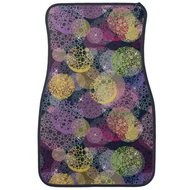 Abstract Cute Polka Dot Circle Car Floor Mat (Front)