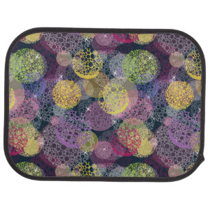 Abstract Cute Polka Dot Circle Car Floor Mat