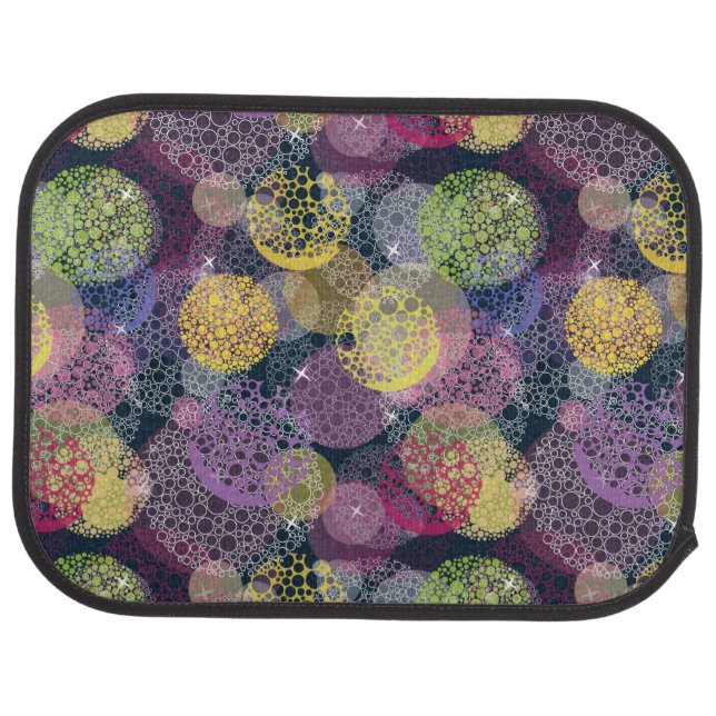 Abstract Cute Polka Dot Circle Car Floor Mat (Rear)