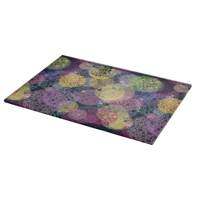 Abstract Cute Polka Dot Circle Cutting Board (Corner)