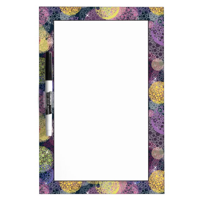 Abstract Cute Polka Dot Circle Dry-Erase Board (Front)