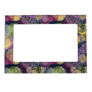 Abstract Cute Polka Dot Circle Magnetic Frame