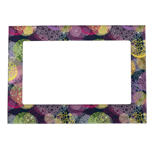 Abstract Cute Polka Dot Circle Magnetic Frame (Front)