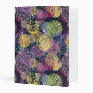 Abstract Cute Polka Dot Circle Mini Binder