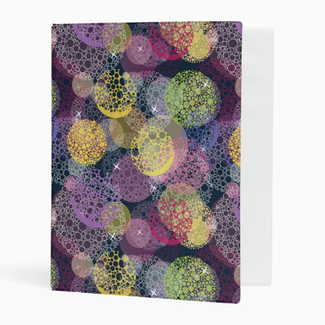 Abstract Cute Polka Dot Circle Mini Binder (Front/Inside)