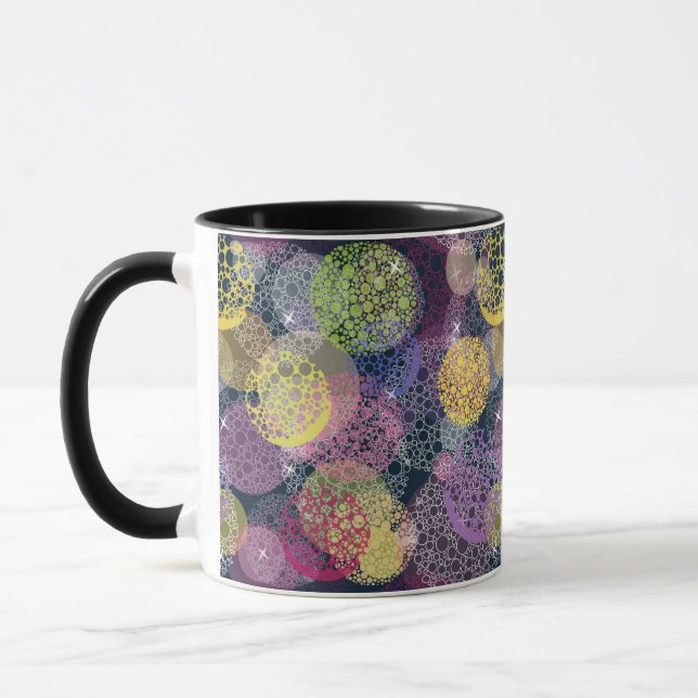 Abstract Cute Polka Dot Circle Mug (Left)