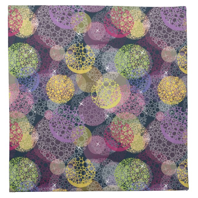 Abstract Cute Polka Dot Circle Napkin (Front)