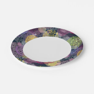 Abstract Cute Polka Dot Circle Paper Plates
