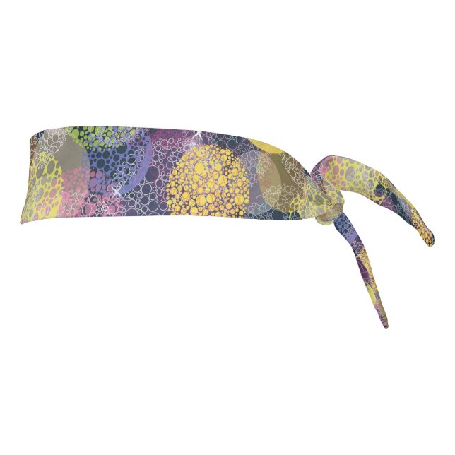 Abstract Cute Polka Dot Circle Tie Headband (Rotate 90)