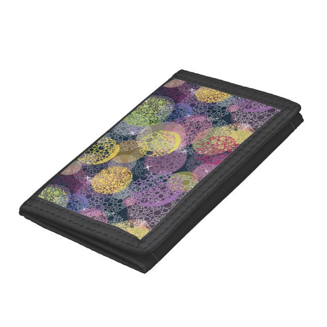 Abstract Cute Polka Dot Circle Trifold Wallet (Bottom)