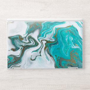 Abstract Cute Watercolor Light blue,Golden,White   HP Laptop Skin