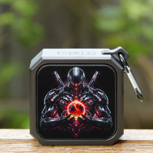 Abstract Cyber Cosmic Guardian Futuristic Robot Bluetooth Speaker