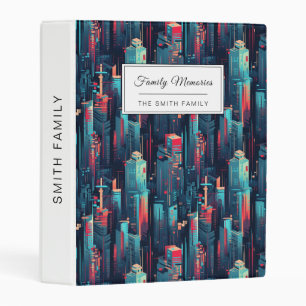 Abstract Cyberpunk Cityscape Skyline (5) Mini Binder