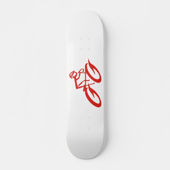 Abstract Cycler Sports Skateboard Deck (Front)