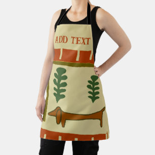 Abstract Dachshund, add text, Apron