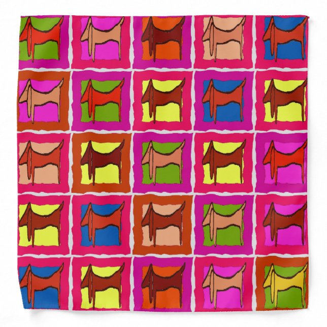 Abstract dachshund  Dogs Bandana (Front)