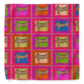 Abstract dachshund Dogs Bandana