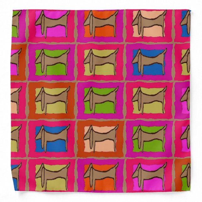 Abstract dachshund  Dogs Bandana (Front)