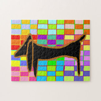 Abstract Dachshund Jig Saw Jigsaw Puzzle