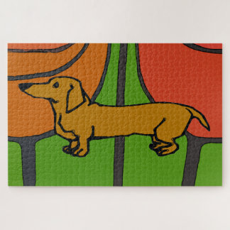 Abstract Dachshund Jigsaw Puzzle
