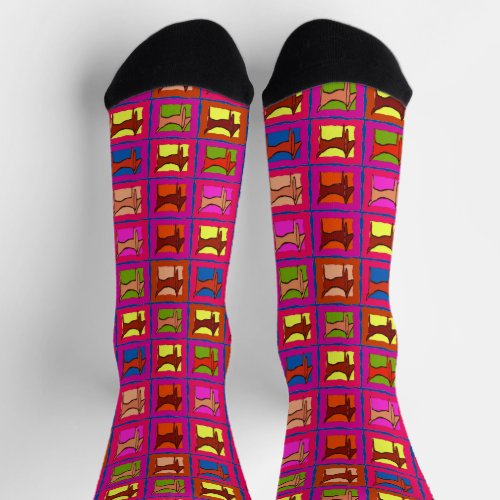 Abstract Dachshund Socks