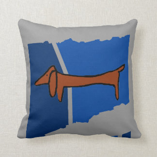 Abstract Dachshund Throw Pillow