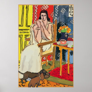 Abstract Dachshunds at floor, Poster