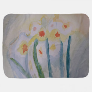Abstract Daffodils Baby Blanket