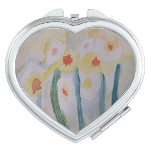 Abstract Daffodils Compact Mirror