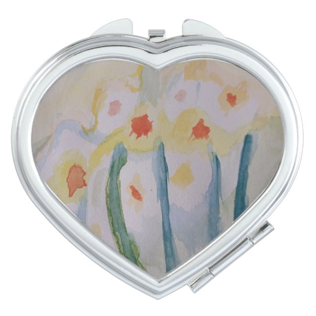 Abstract Daffodils Compact Mirror (Front)