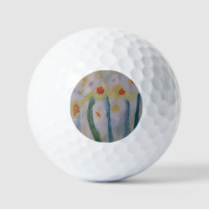 Abstract Daffodils Golf Balls