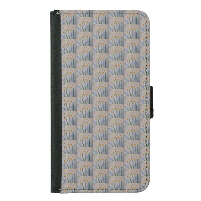 Abstract Daffodils Samsung Galaxy Wallet Case (Front)