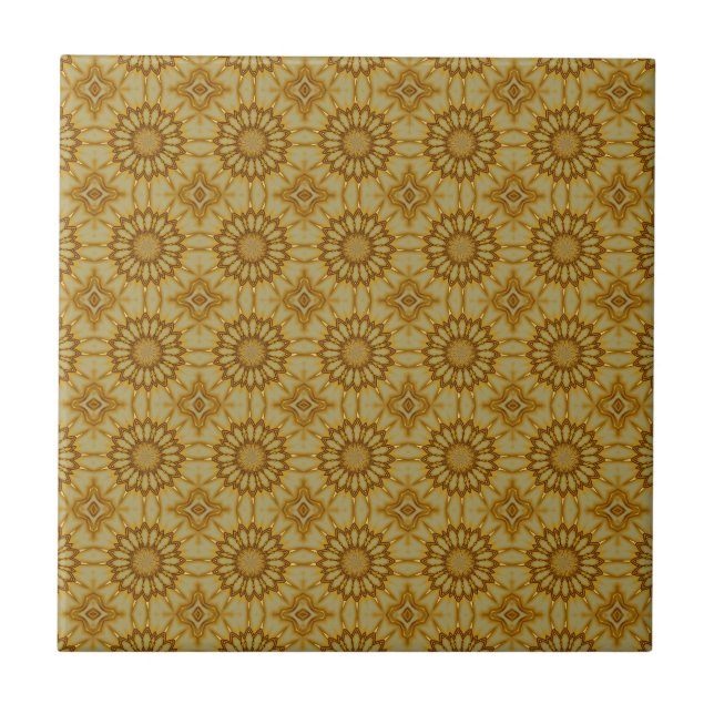 Abstract Daisies #2 Tile (Front)