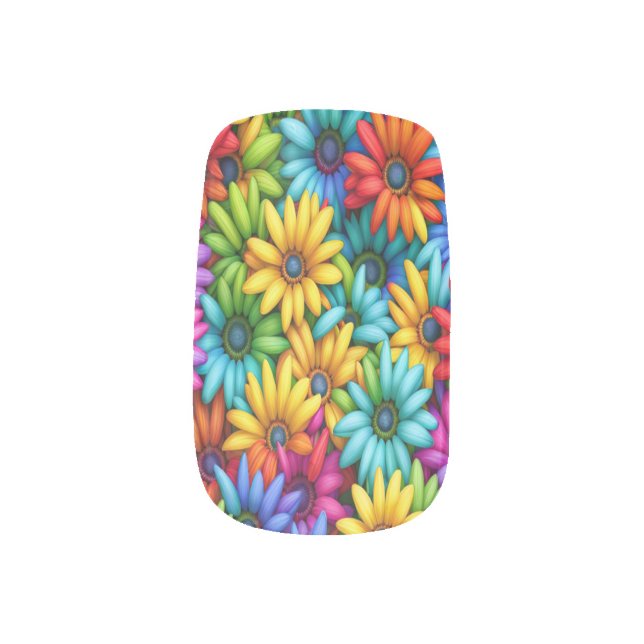 Abstract Daisy #887 - Minx Nail Art Decals  (Left Thumb)