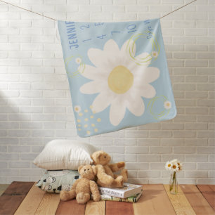 Abstract Daisy Blooming Milestone Baby Blanket
