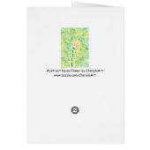 Abstract Daisy Flower Painting Hello Cards (Back)