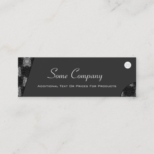 Abstract Damask (Black And White) Business Card Template