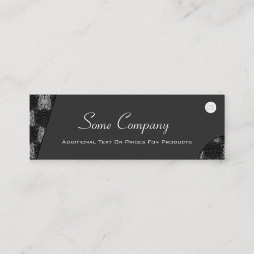 Customizable Abstract Damask (Black And White) Business Card Template