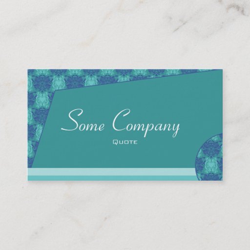 Customizable Abstract Damask (Ocean View) Business Card
