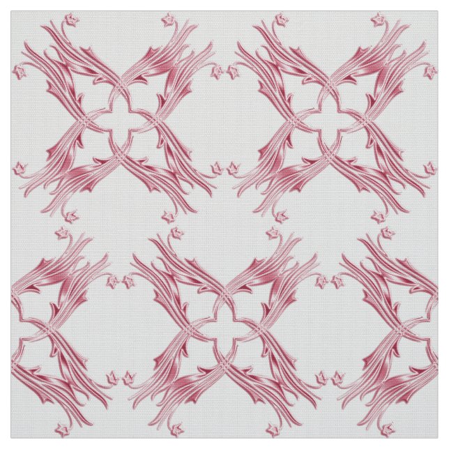 Abstract damask pink pattern fabric (Swatch)