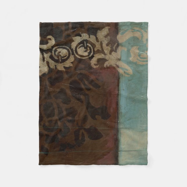 Abstract Damask Tapestry by Jennifer Goldberger Fleece Blanket (Front)