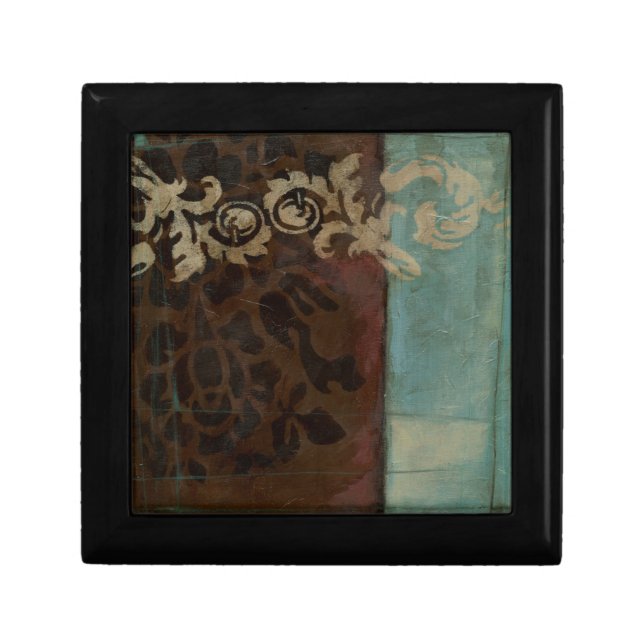 Abstract Damask Tapestry by Jennifer Goldberger Keepsake Box (Front)