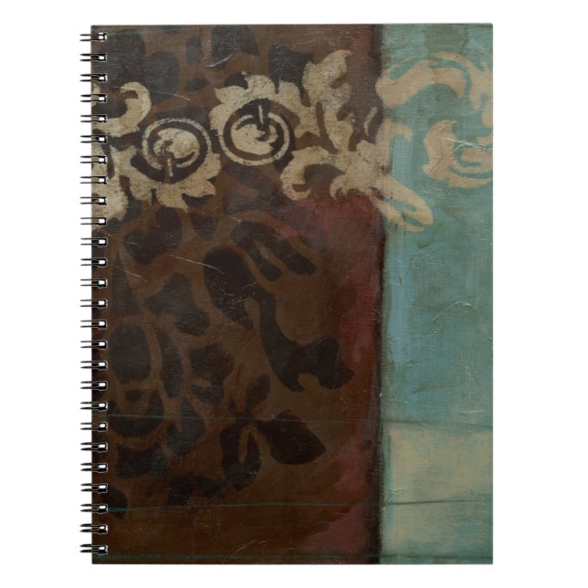 Abstract Damask Tapestry by Jennifer Goldberger Notebook (Front)
