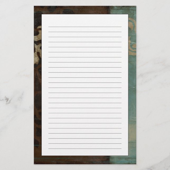 Abstract Damask Tapestry by Jennifer Goldberger Stationery (Front)