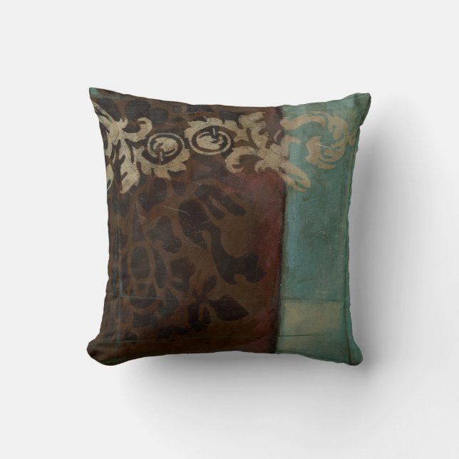 Abstract Damask Tapestry by Jennifer Goldberger Throw Pillow (Front)