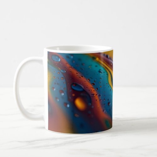 Abstract Dance of Oil and Water Coffee Mug