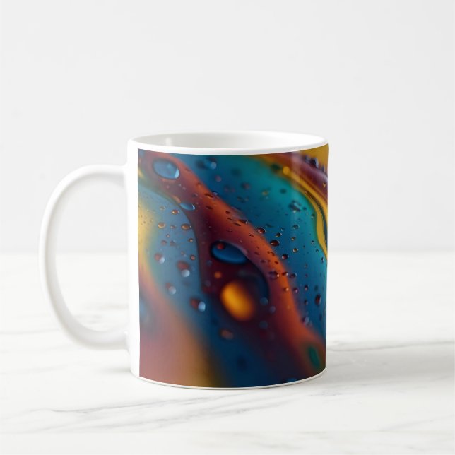 Abstract Dance of Oil and Water Coffee Mug (Left)