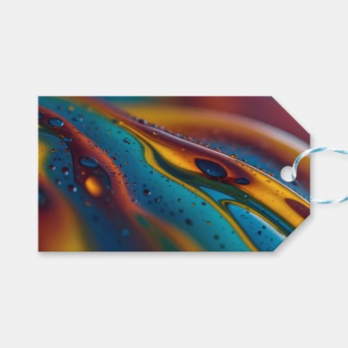 Abstract Dance of Oil and Water Gift Tags